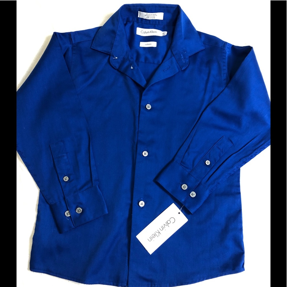 Calvin Klein blue sateen shirt